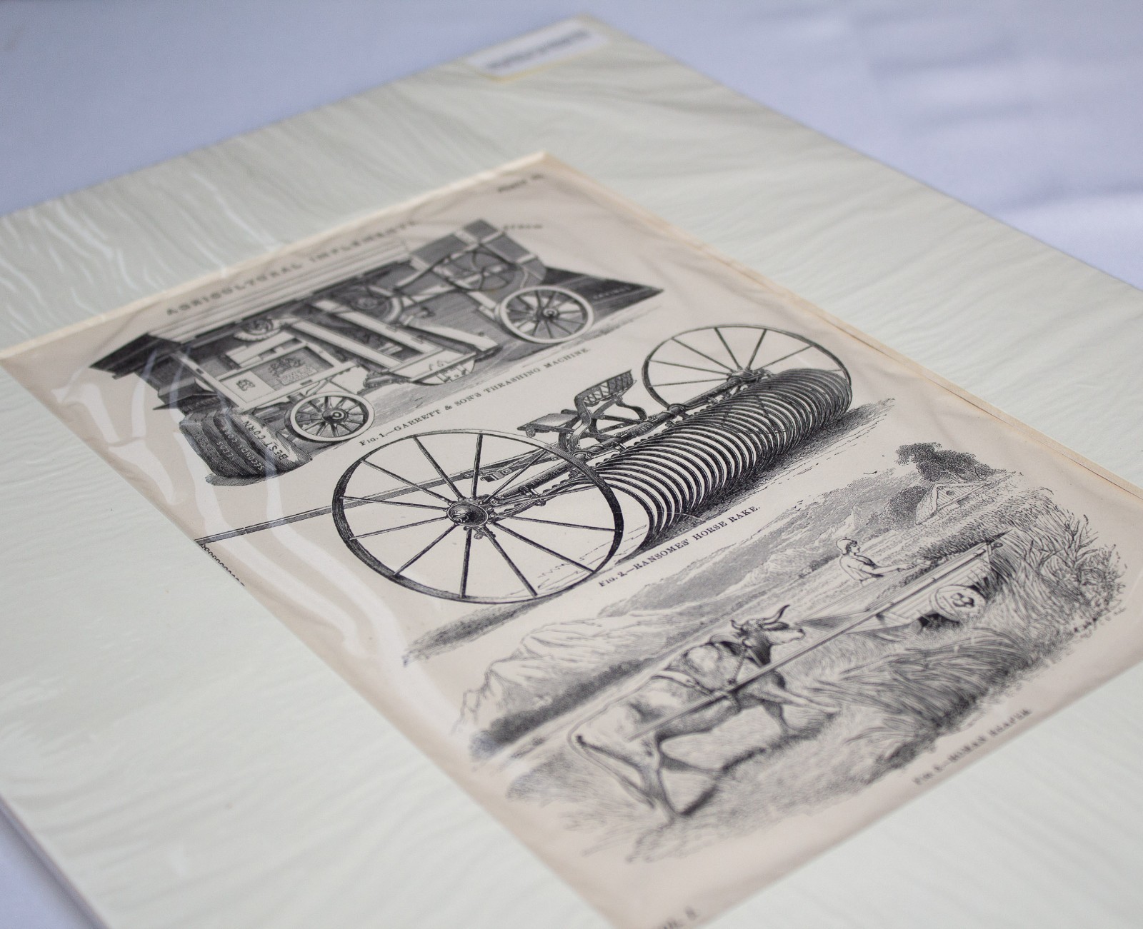 Agricultural Implements Print 19th Century Farm Machinery Sealed