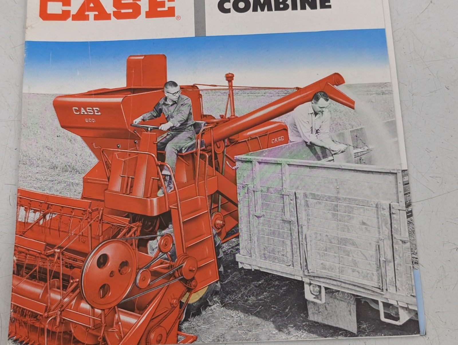 Vintage Case Tractor 600 Combine Dealer Brochure Advertising Book Manual