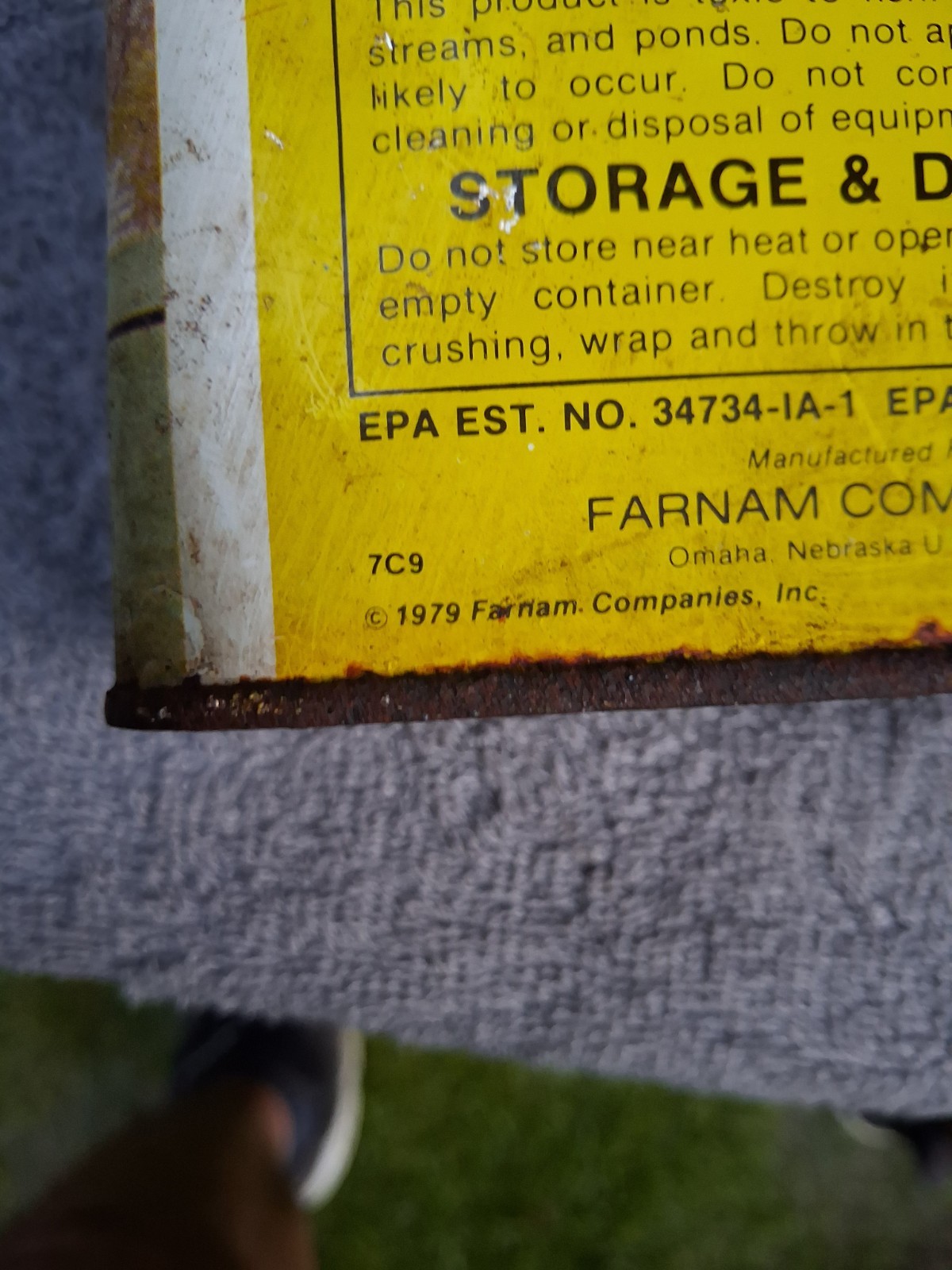 Graphic Antique Horse Advertising Can / Farm