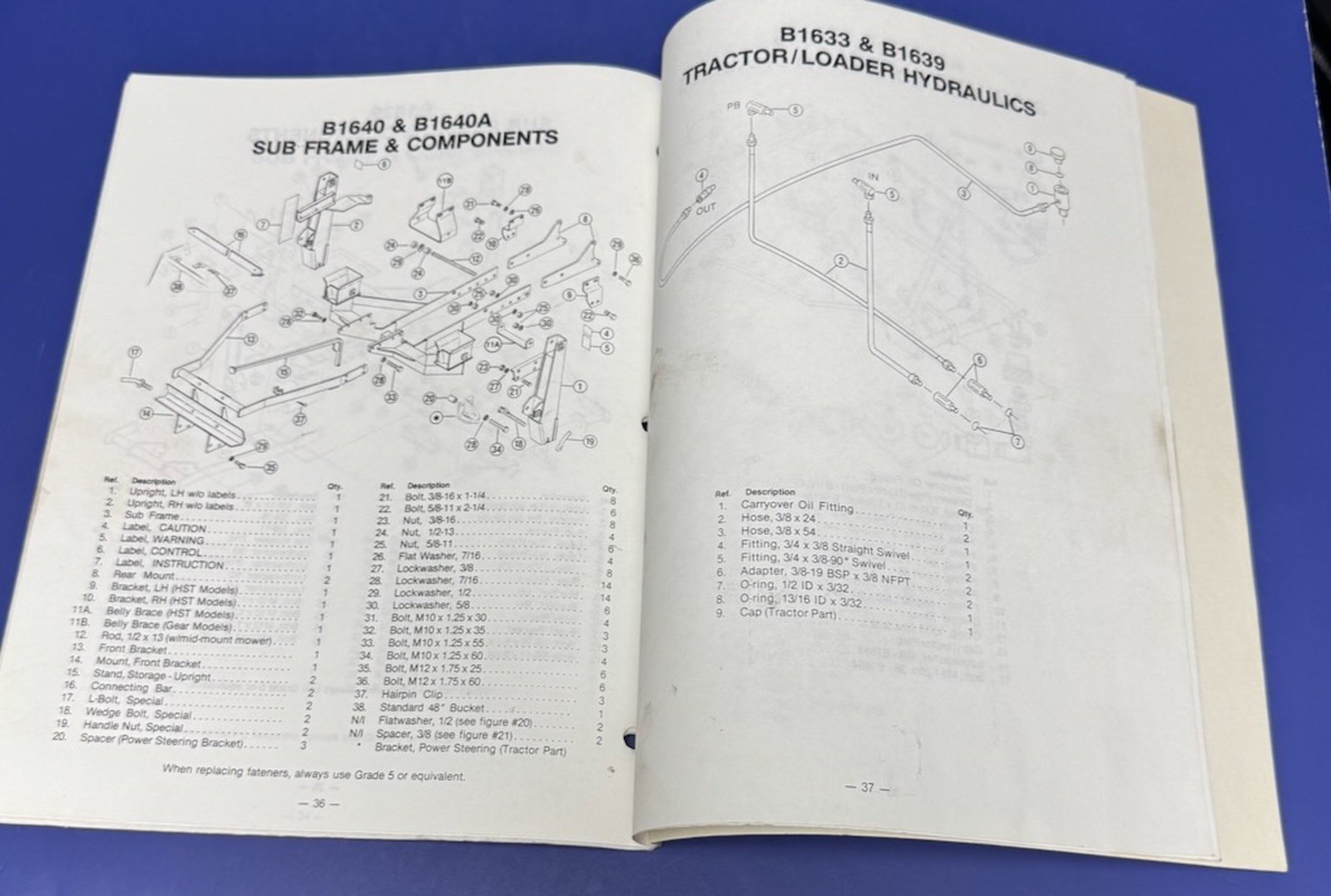 KUBOTA Operator’s Manual B1630 B1640 B1640A Loaders