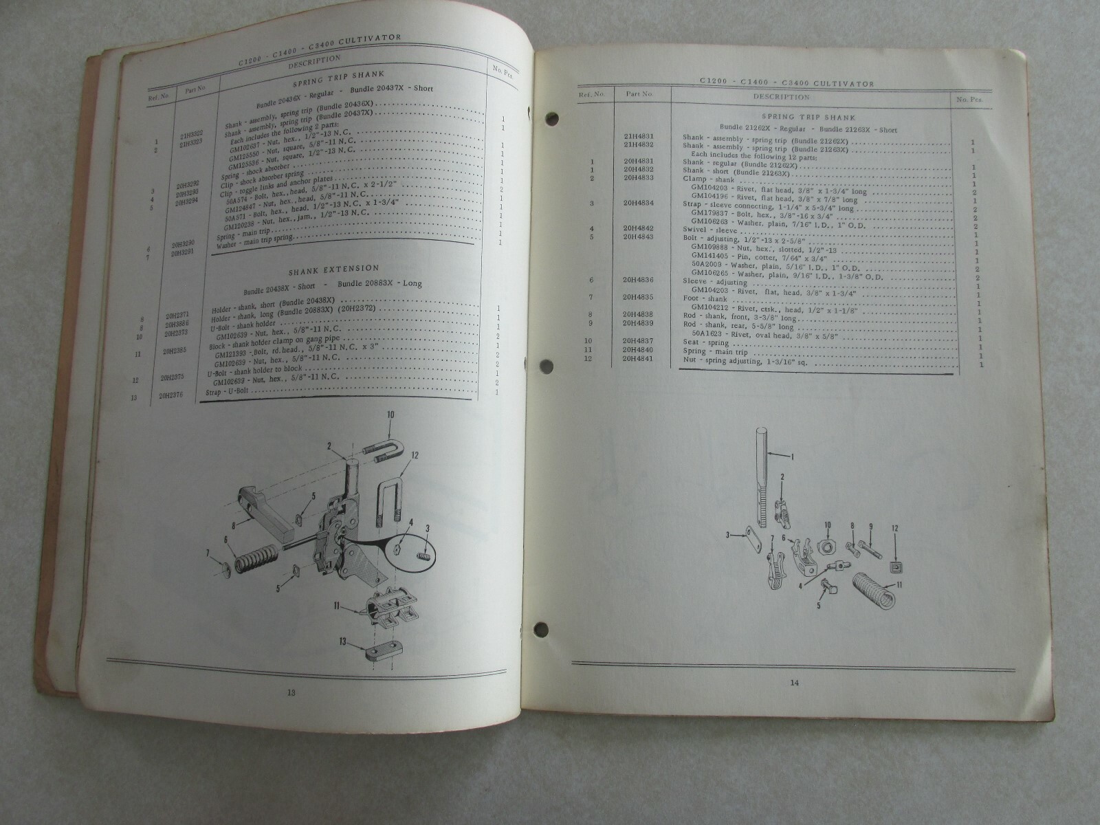 MBF51 Farm Manual MM Minneapolis Moline repair catalog Tractor Cultivators C1200