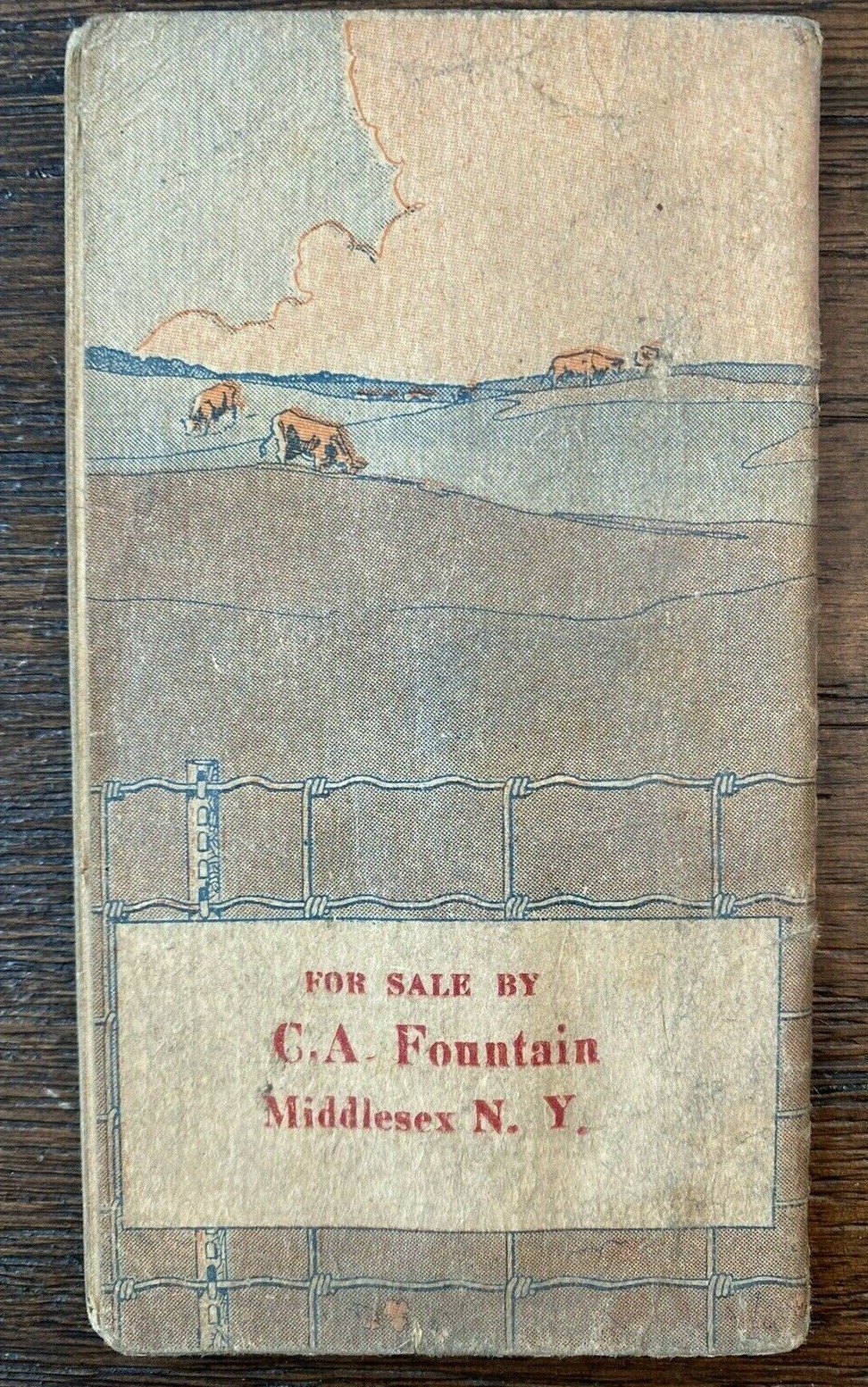 American Fence Memorandum Book American Steel & Wire Co Calendar July Used 1919