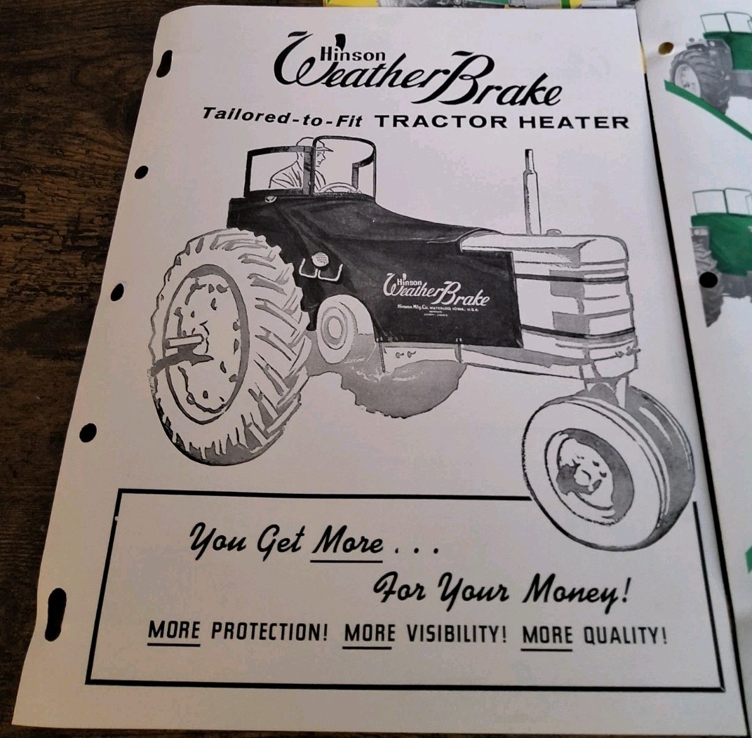 Hinson Weather Brake Tractor Heater Brochures And Price List