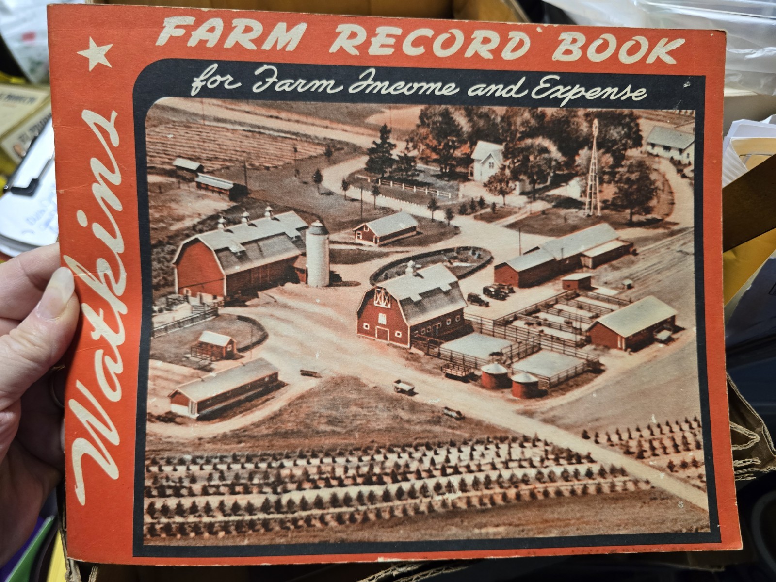 Vintage 1944 Watkins Farm Record Book ( Income & Expenses)