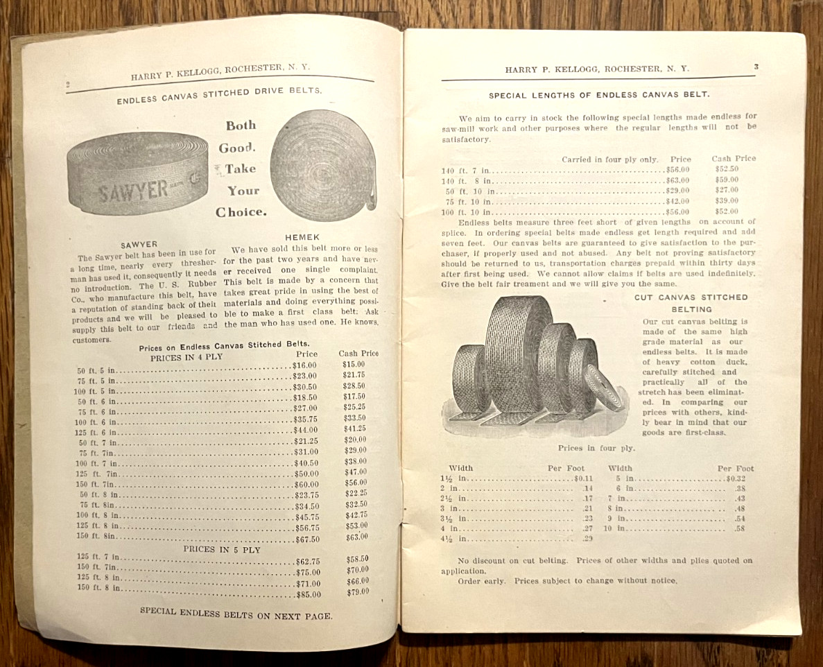 1922 Harry Kellogg Thresherman Mill & Contractors Supply catalog Rochester NY