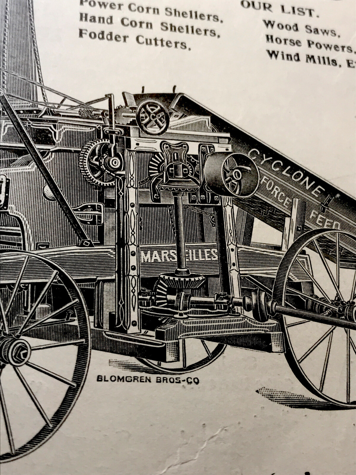 ORIGINAL 1897 Marseilles Shellers Farm Implement Advertising – Illinois