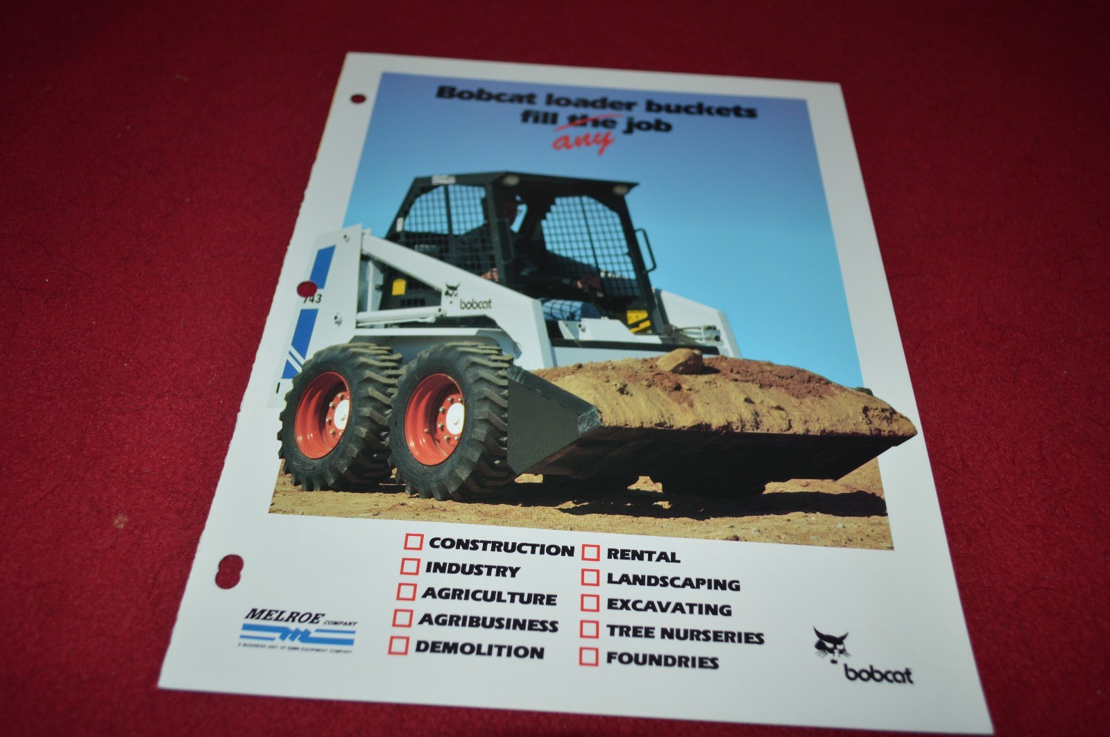 Bobcat Skid Steer Loader Buckets Dealers Brochure DCPA2