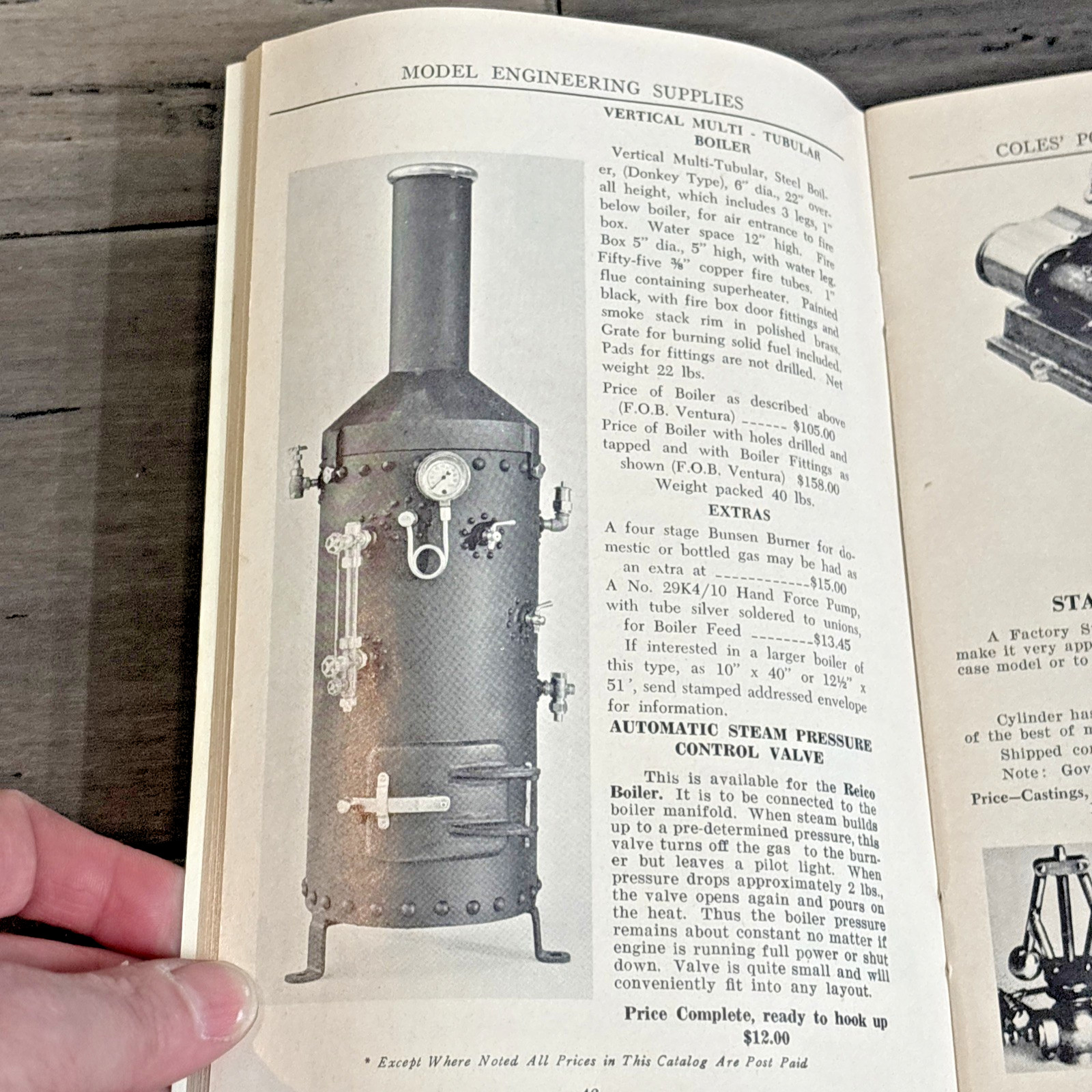 Coles Power Models Catalog No 20 Model Engineering Steam Engine Parts 1966