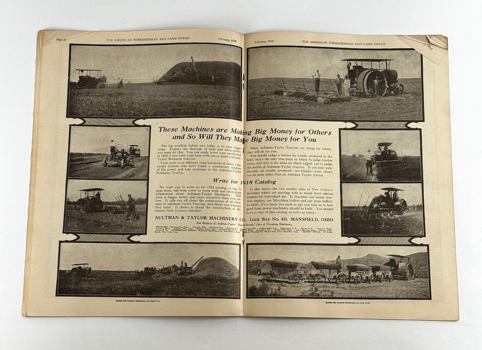 The American Thresherman & Farm Power MAGAZINE February 1918 MADISON, WIS.