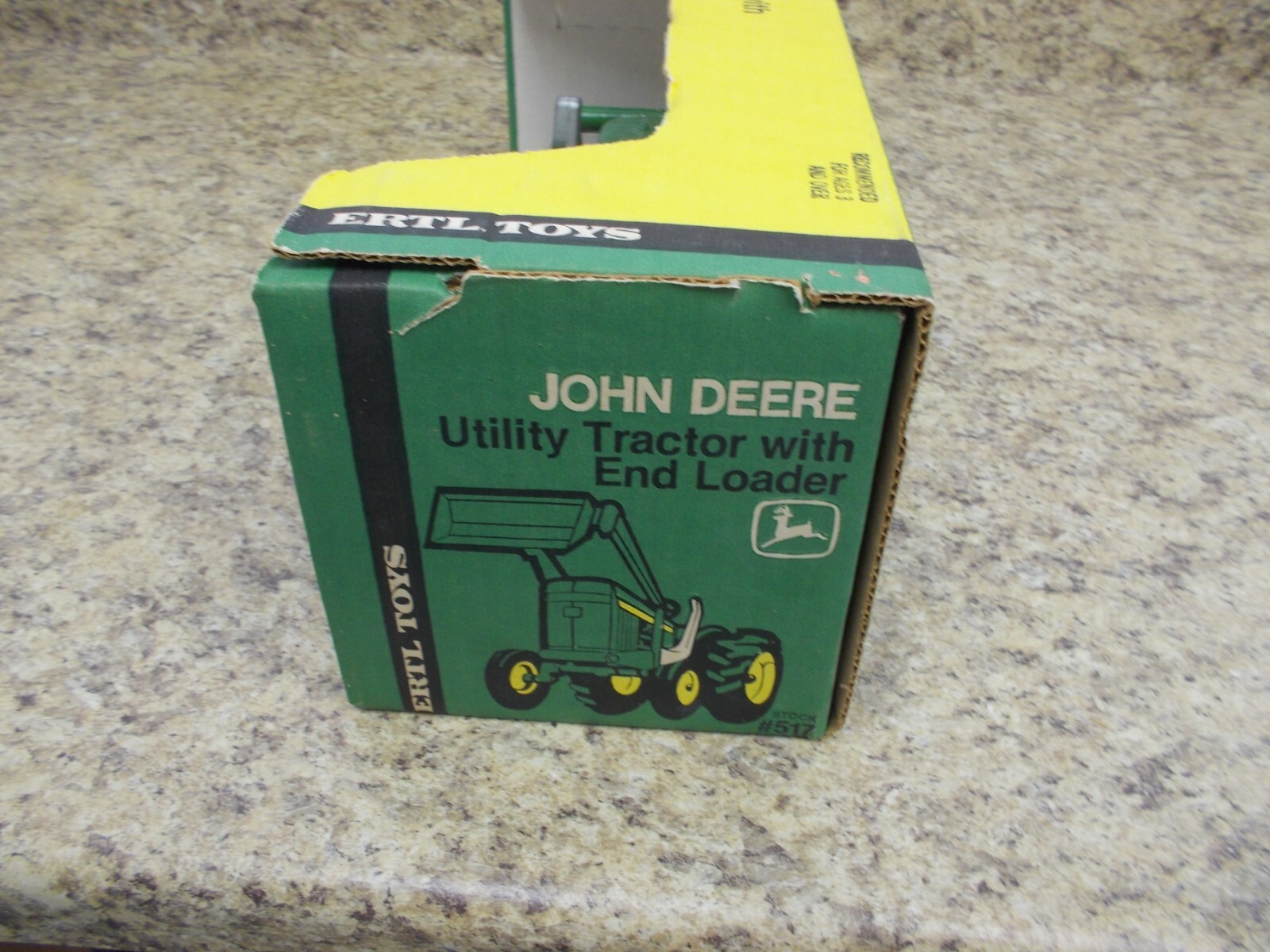 John Deere utility toy tractor w/ loader 1/16 Ertl Co. NIB IN Box 517