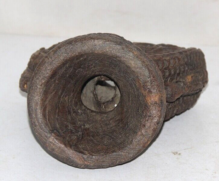 Antique Wooden Agricultulal Seed Spreader Bijni Original Old Hand Carved