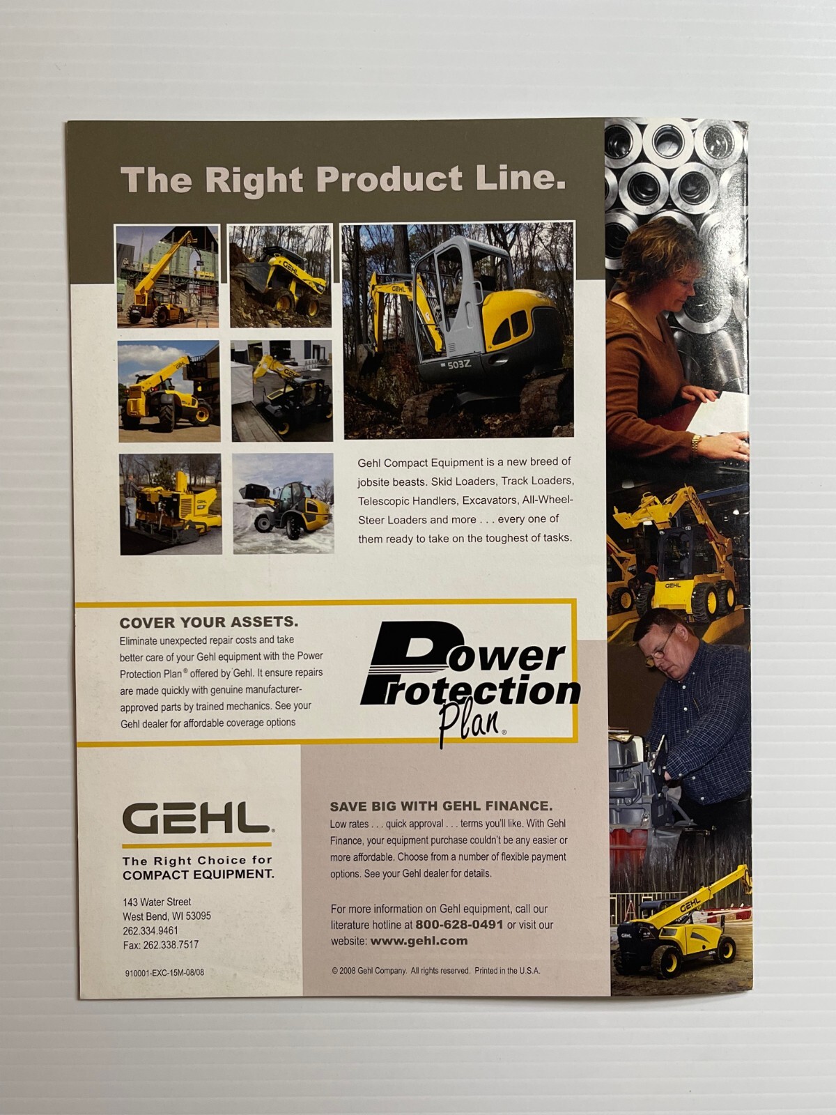 GEHL Compact Excavators Full Line Sales Brochure (Original Brochure) *2008*