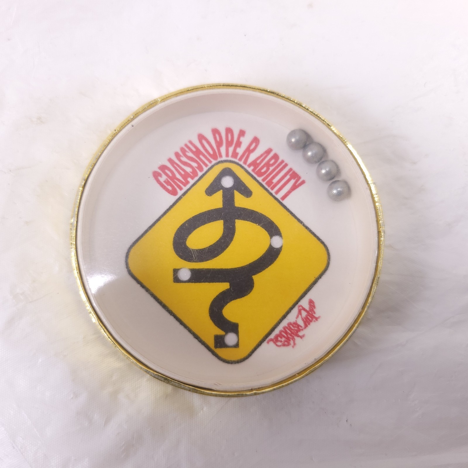Grasshopper Mower Advertisement Game Small Vintage