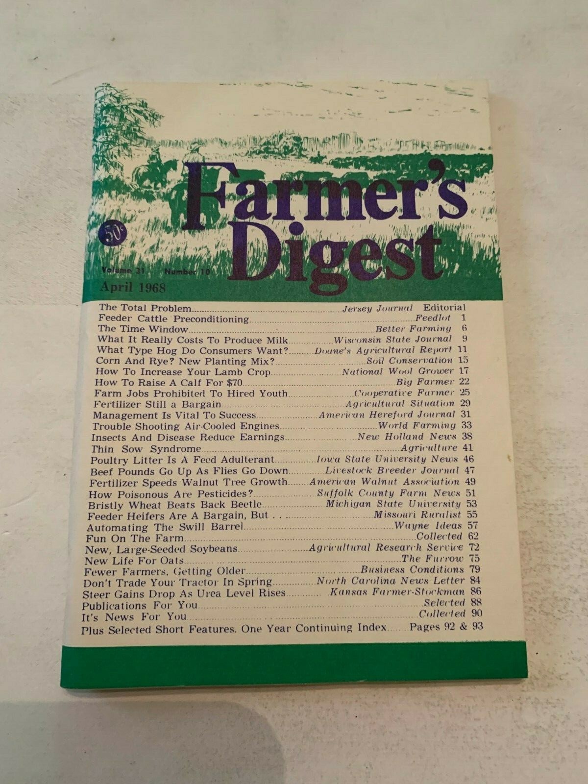 April 1968 Farmers Digest Magazine Volume 31 Number 10