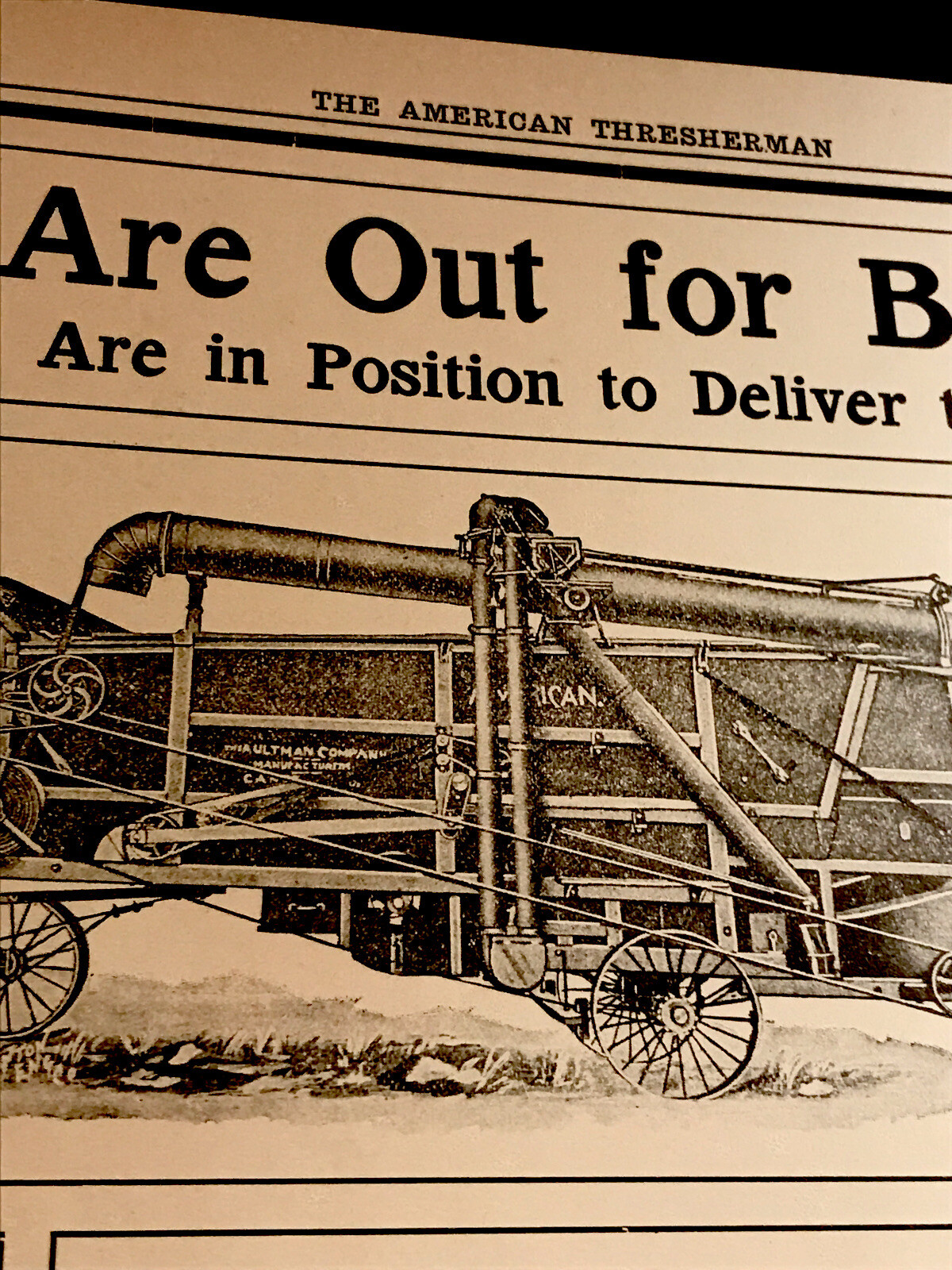 1905 Aultman Engine & Thresher Farm Implements Advertising – Canton – Ohio