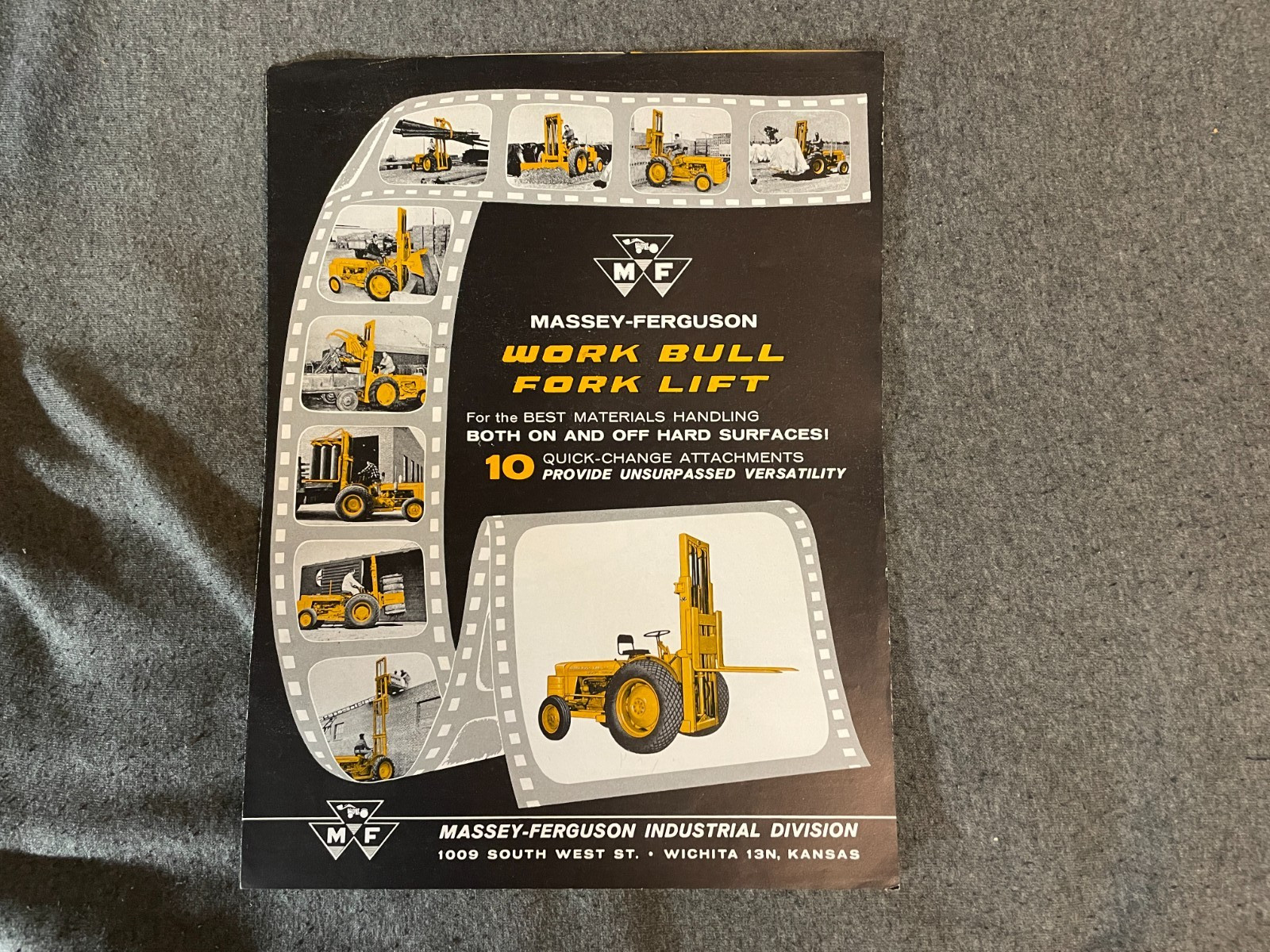 1950&rsquo;s Massey Harris Ferguson Work Bulls Life Brochure Spec Sheet 4 Pages