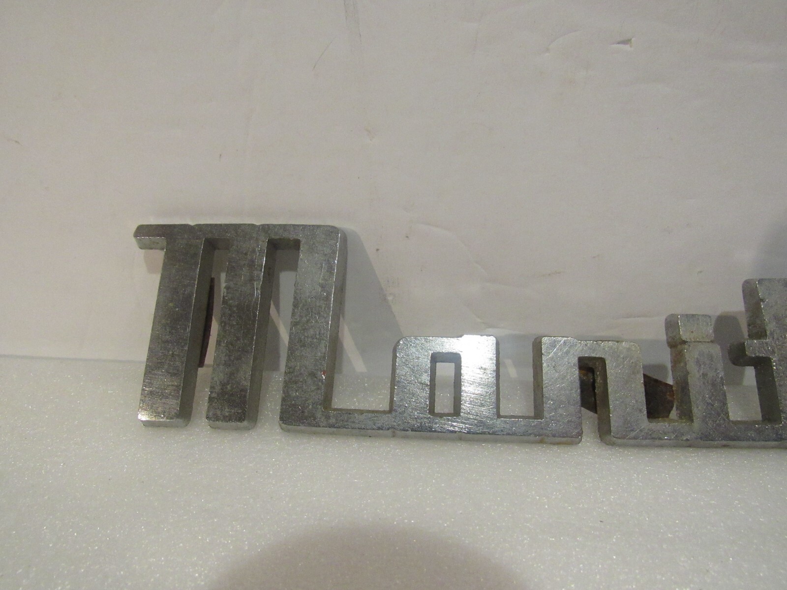 Vintage Manitowoc Chest Freezer Emblem Name Badge Wisconsin Original Metal Deco