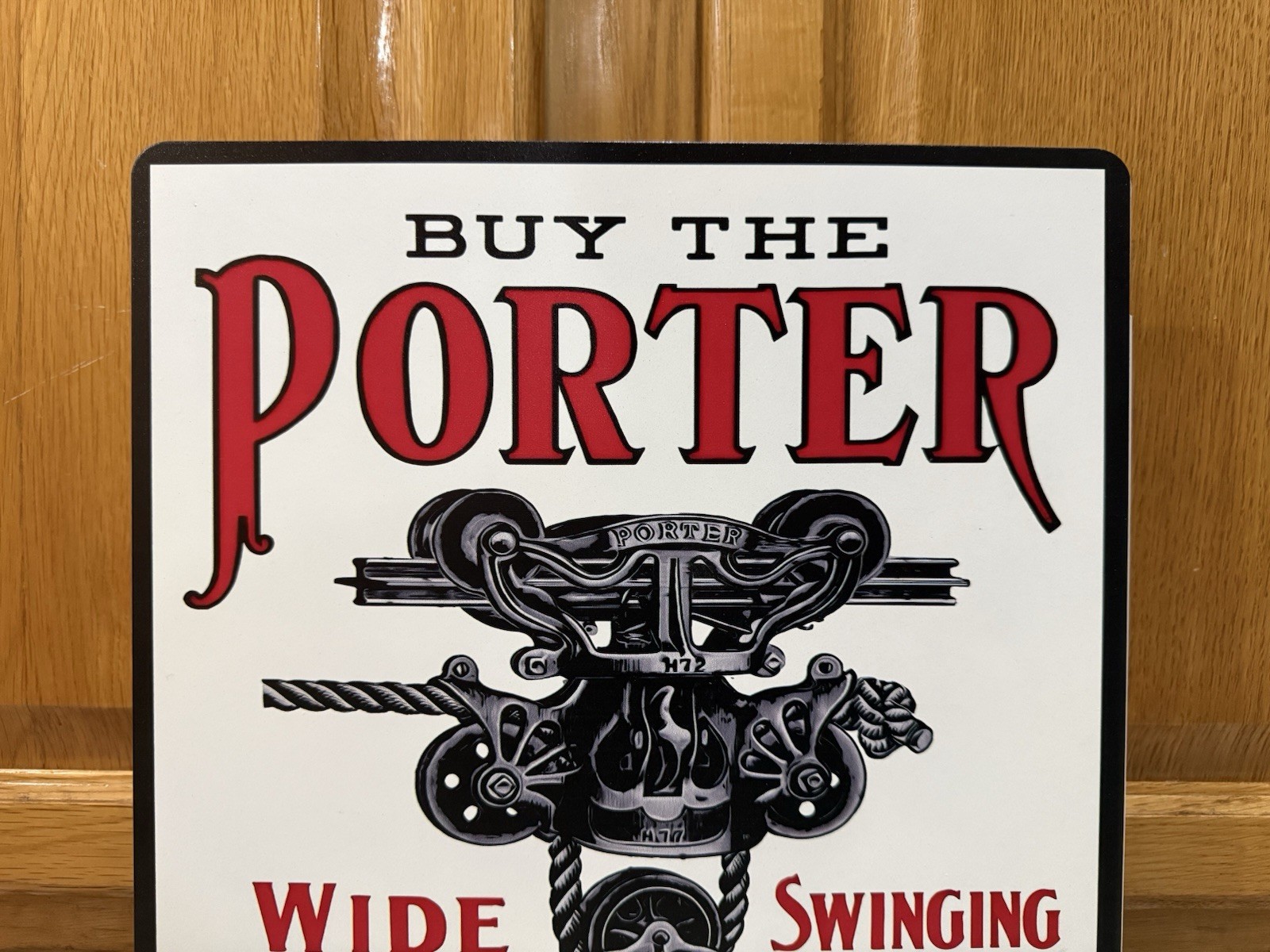 Porter Hay Carrier Flange Sign Double Sided Farm Barn Vintage Style Wall Decor