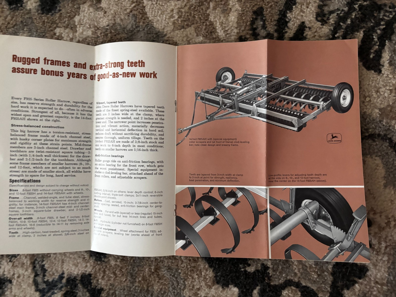 John Deere Roller Harrows & Packers For 1966 Brochure DCPA26