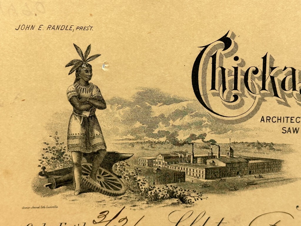 1901 CHICKASAW IRON WORKS Letterhead COTTON GIN Antique Farm Advertising MEMPHIS