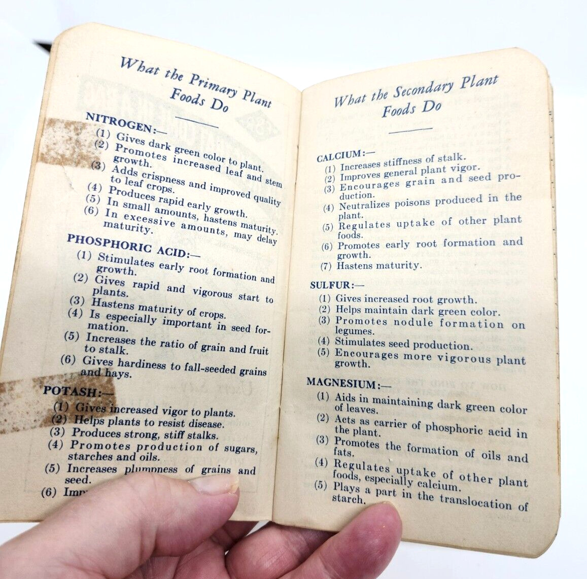 Royster Premium Quality Fertilizers VTG 1944 Notebook Advertising Note Pad