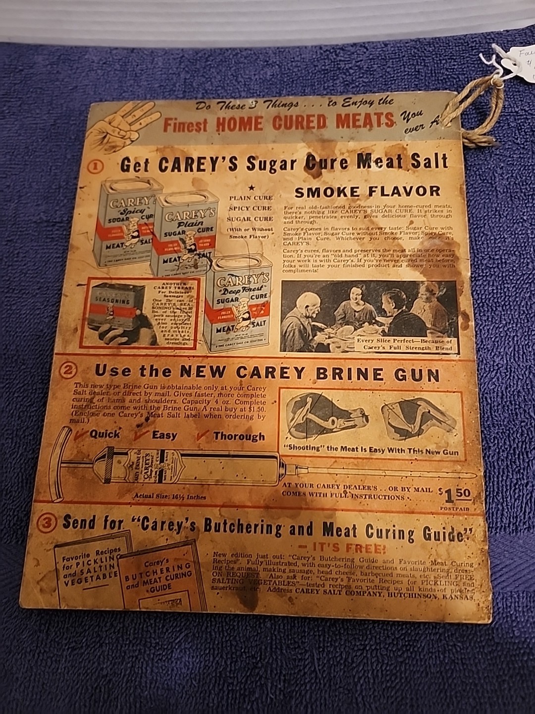 1947 EDITION;CAREY FARM RECORD BOOK;SHERRILL,IA;USED!!!!J.J. BEHR