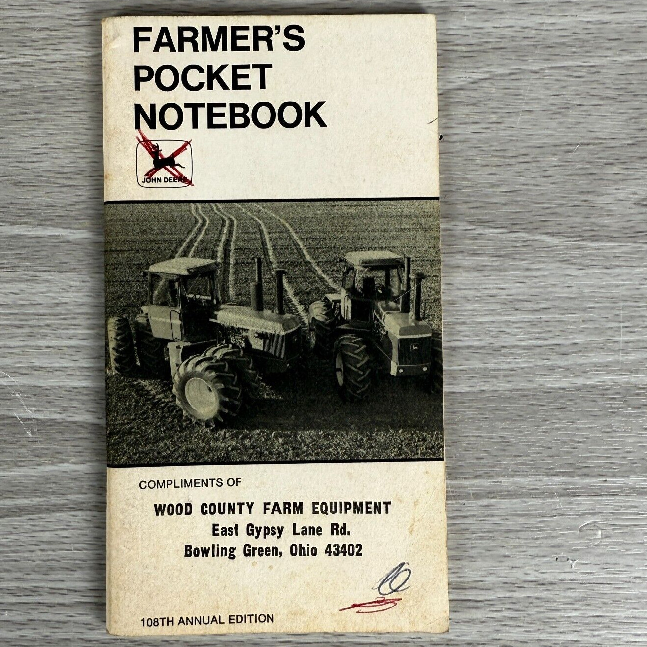 Vtg Notebook 108th Ed Farmers Pocket Notebook Bowling Green Ohio John Deere Used