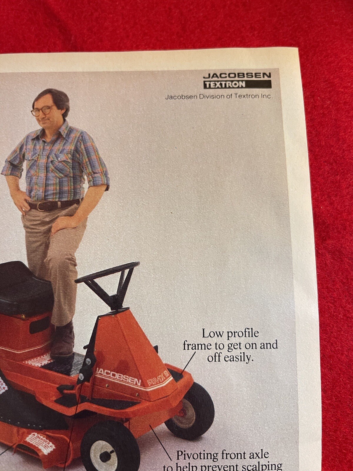 Vintage 1981 Jacobsen RMX Riding Lawn Mower Print Ad