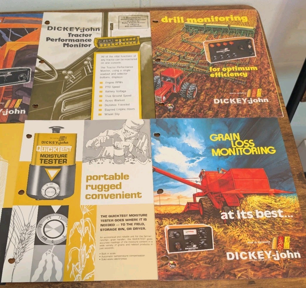 9 Dickey-john Advertising Brochures UEM,Controlled Spraying,Monitoring,Tester