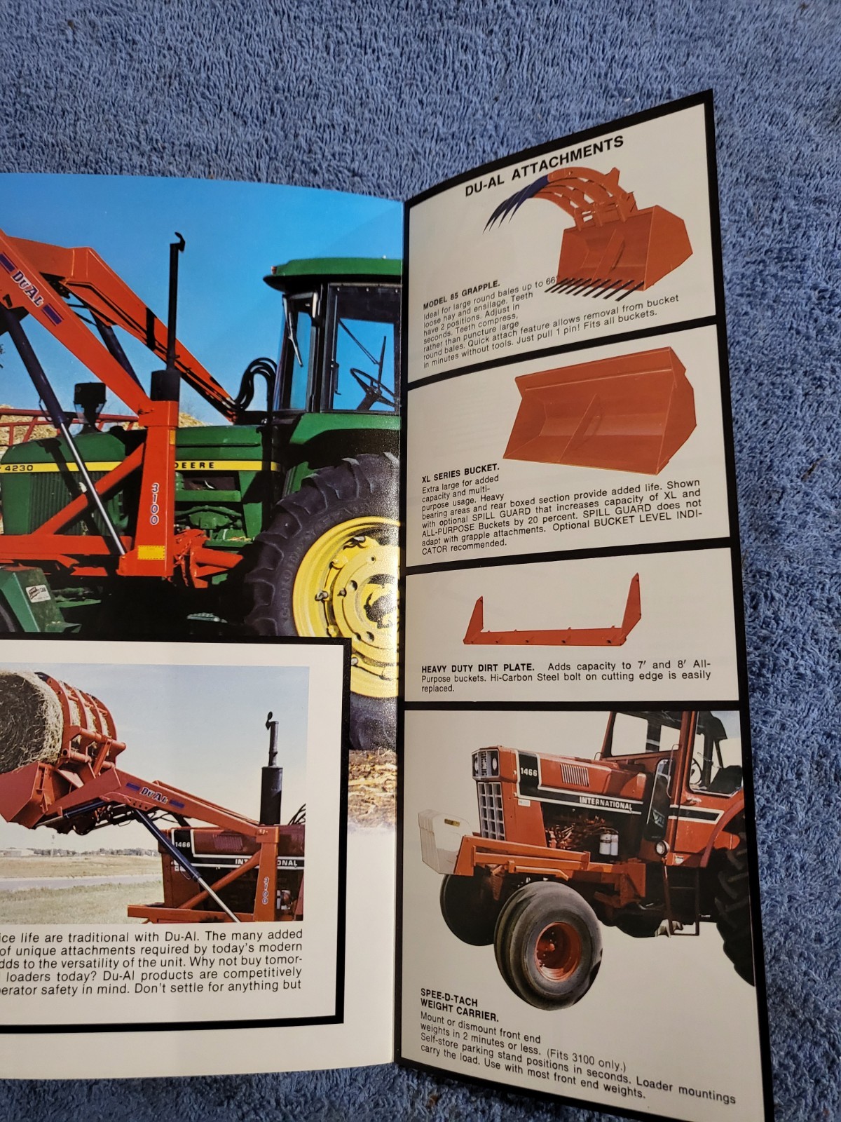 DUAL 3100 / 3150 Tractor Front LOADER BROCHURE IH Farmall 1466 John Deere 4230