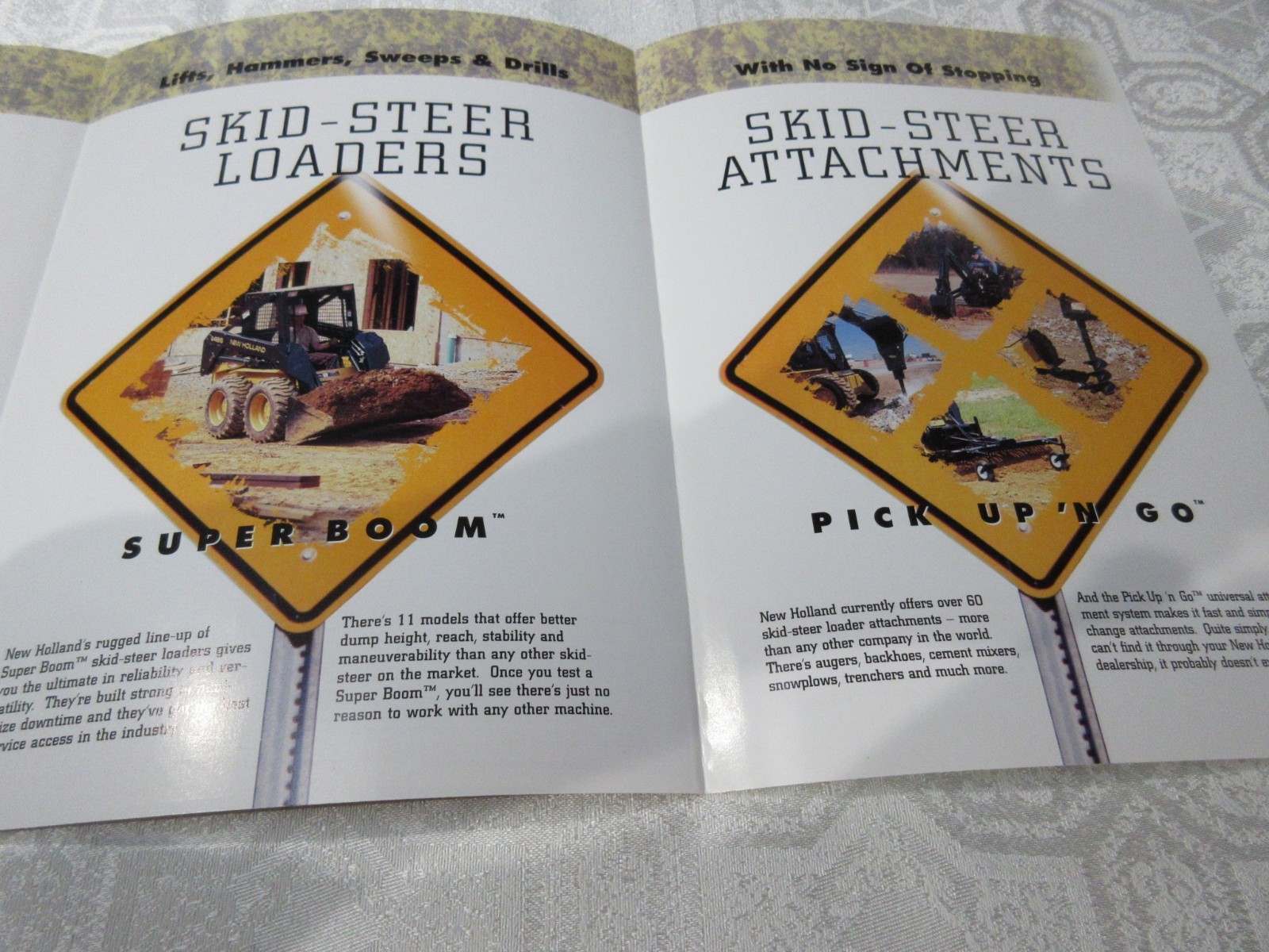 New Holland Construction Sales Brochure Backhoe Loaders, Tractor Loaders 6 Page
