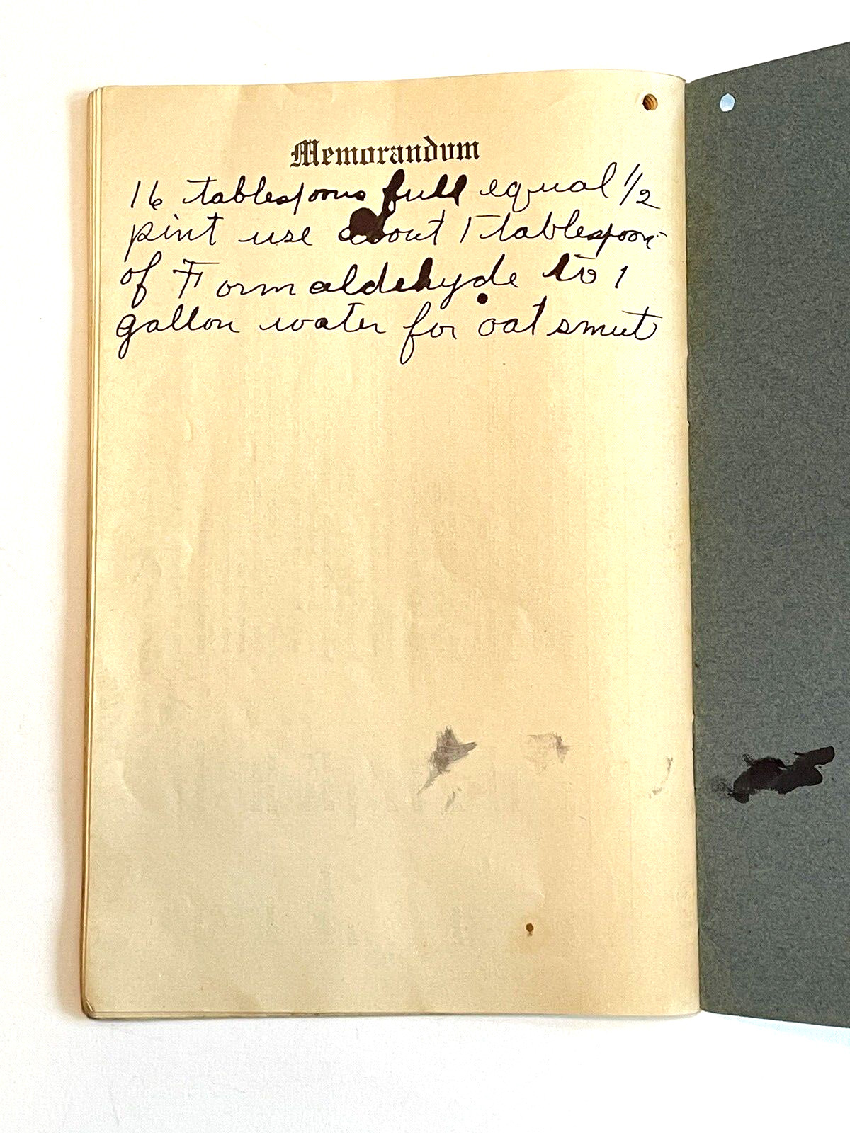 Formaldehyde the Farmer’s Friend 1916 Perth Amboy Agricultural Advertising Book