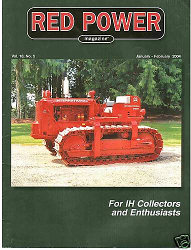 Hough H70 Loader, IH Cub Cadet plowing RED POWER magazine