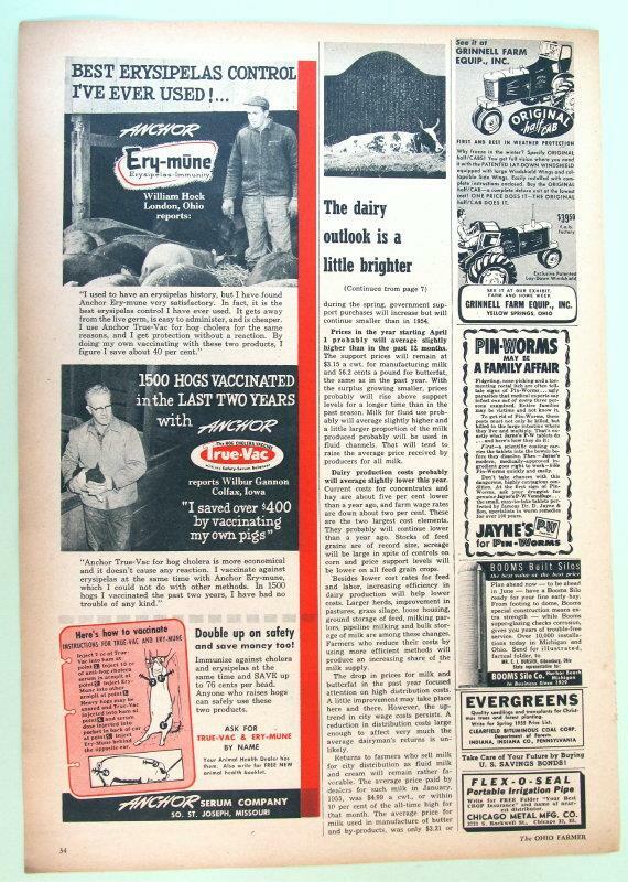 Original 1955 Anchor Photo Endorsed Ad features William Hock, London Ohio