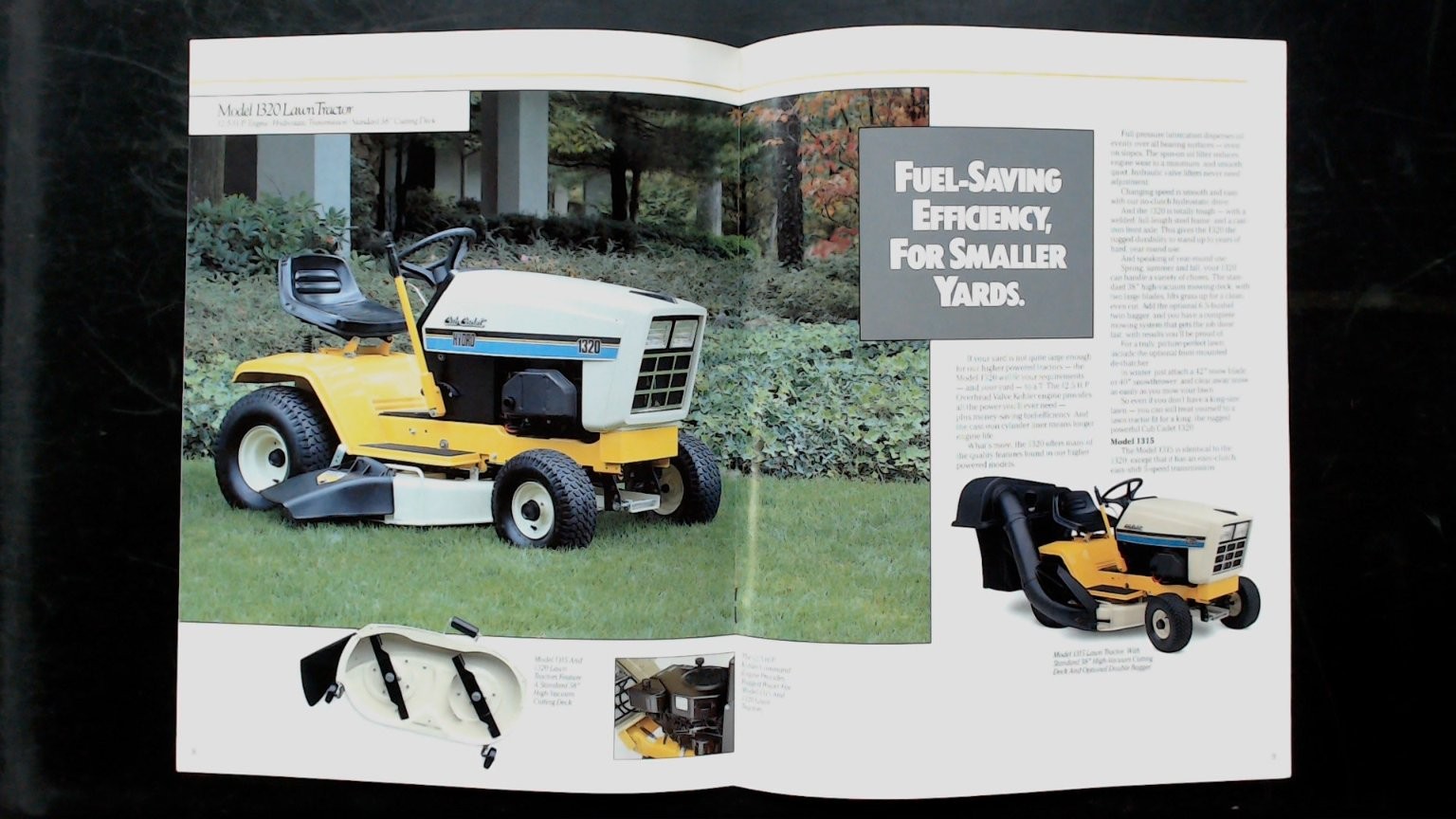 Cub Cadet 1320 Lawn Tractor Vintage Brochure Fuel-Saving Efficiency
