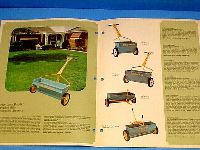 VINTAGE 10 PAGE PARKER LAWN SWEEPER CATALOG SALES BROCHURE