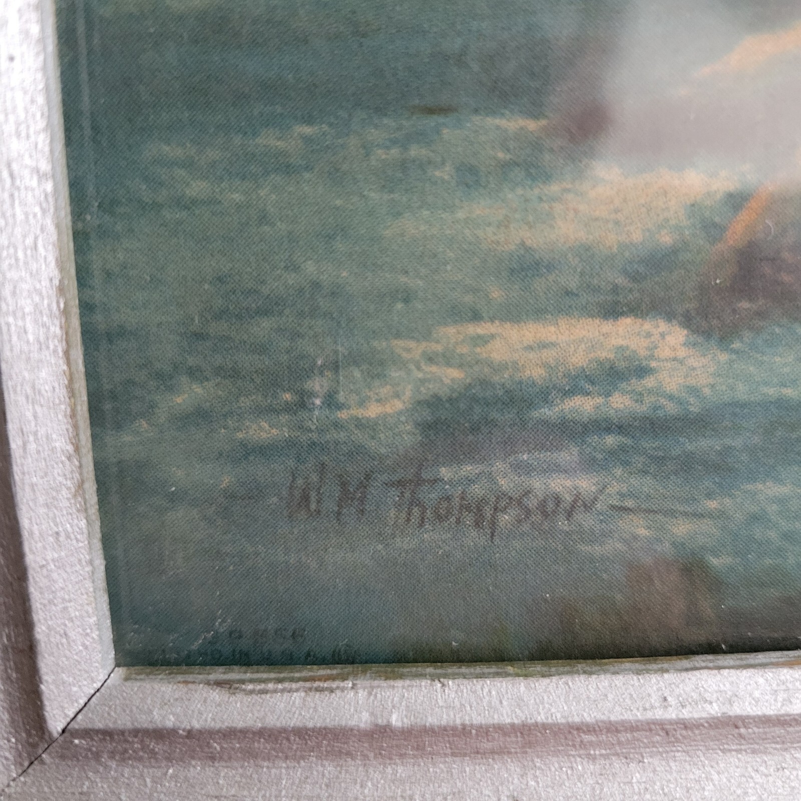 Antique Framed Advertisement C Kelly Gin Burns Flat Oklahoma Litho Wm Thompson