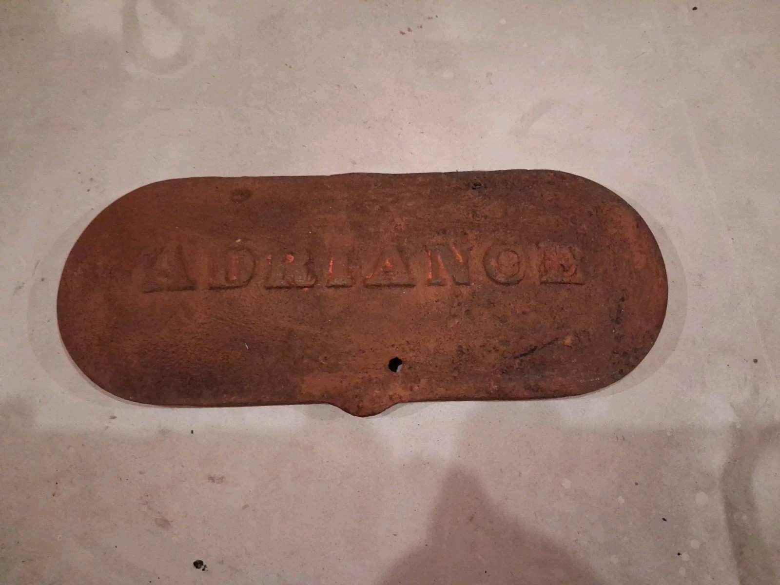 Antique Adriance cast iron mower reaper collectible tool box(LID ONLY) BARN FIND
