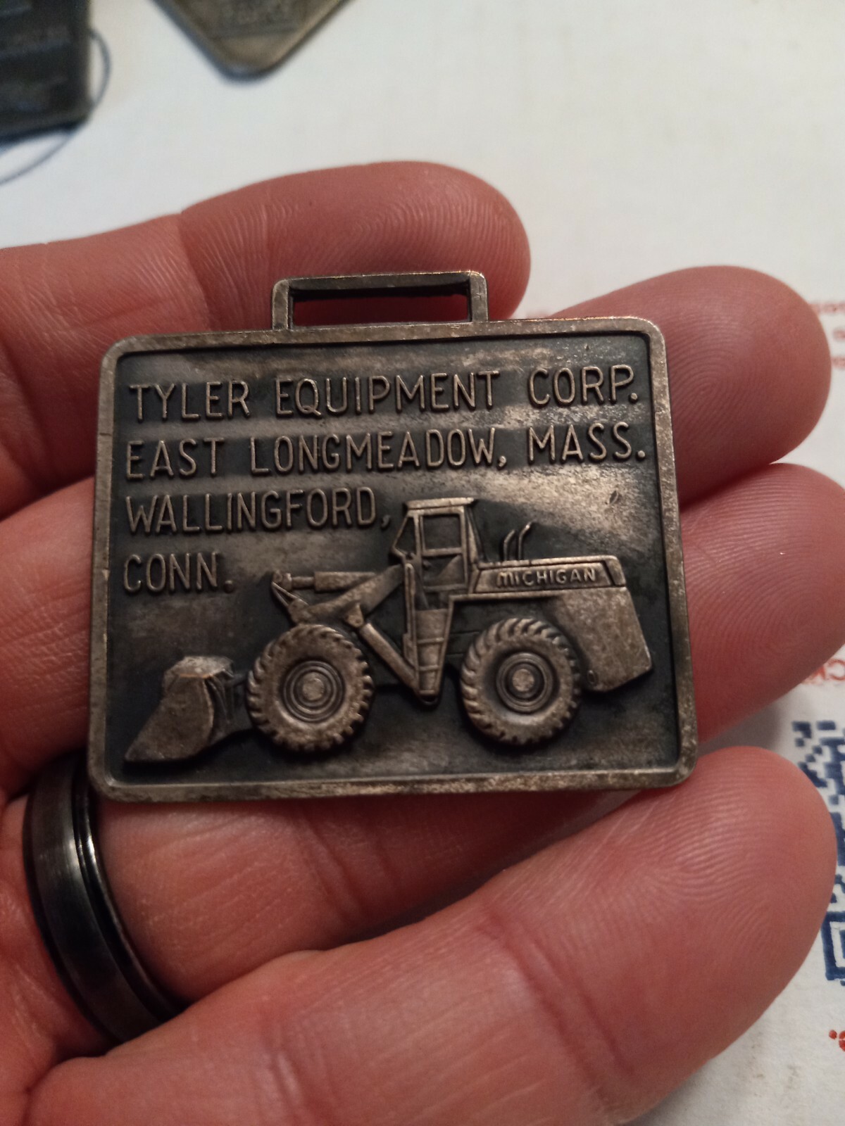 AW-166 – Tyler Equipment Corporation Construction Advertising Pocket Watch Fob