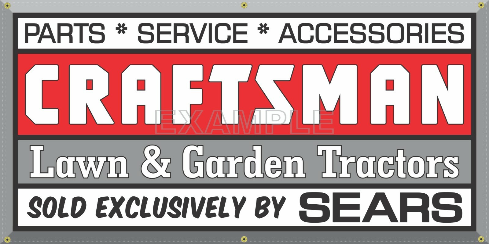 SEARS CRAFTSMAN LAWN GARDEN TRACTOR MOWER VINTAGE SIGN REMAKE BANNER SIZE OPTION