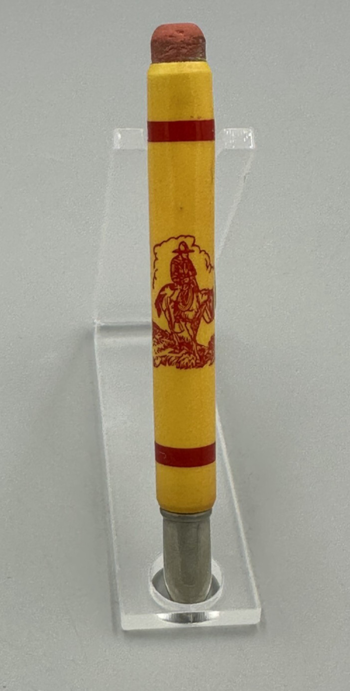 1948 FARMERS ELEVATOR Advertising COWBOY Vintage BULLET PENCIL Minnesota ROWENA