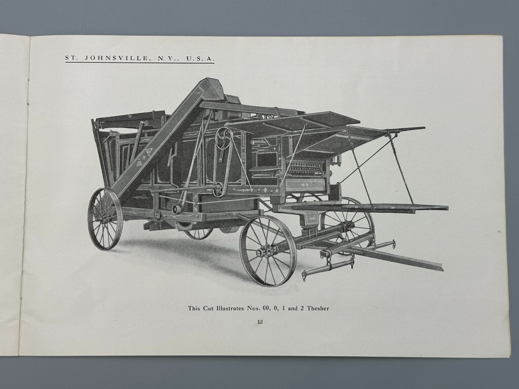 c 1900 CLARK Machine WILLIAMS THRESHER Farm Catalog ST JOHNSVILLE NY Advertising