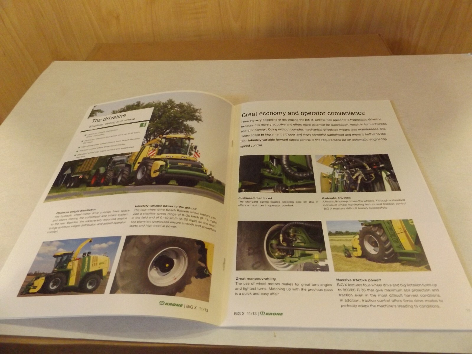 KRONE BIG X 600/700/850/1100 FORAGE HARVESTER. LIT # BIG X-11.13 209008210