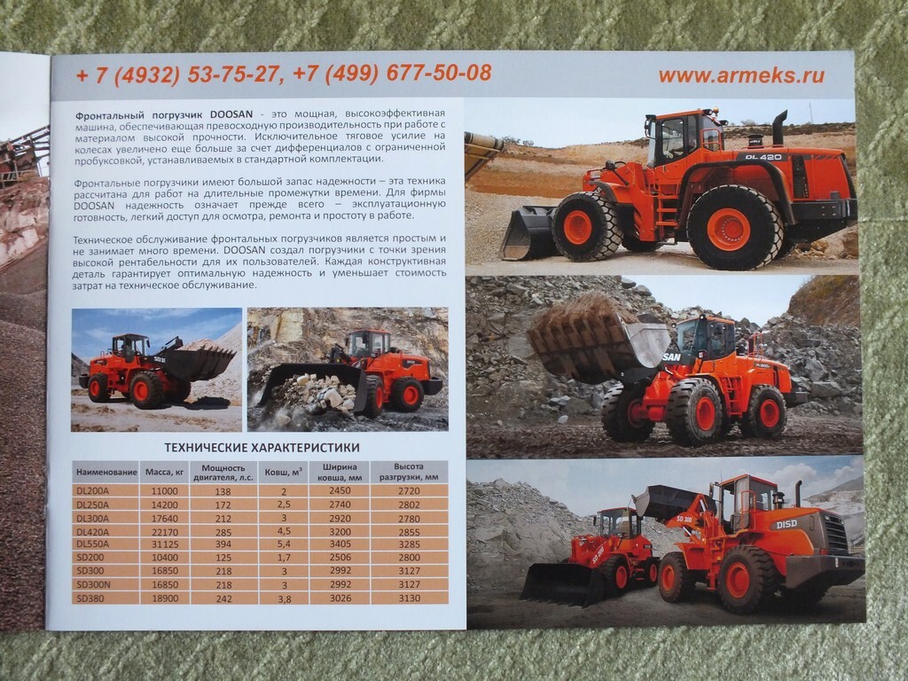 DOOSAN Mining Product Line Catalog Excavators Loaders Dump Trucks Brochure 2021