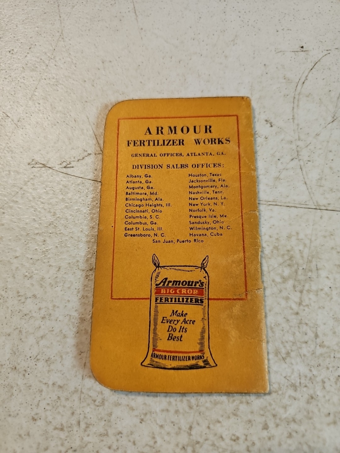 Vintage Armour&rsquo;s Big Crop Fertilizers 1944-45 WWII Battleship Cover
