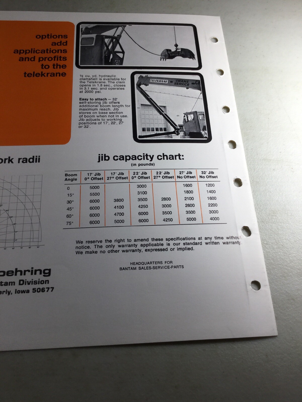 Lot Of 2 Bantam 450 Telekrane Sales Brochure, Literature