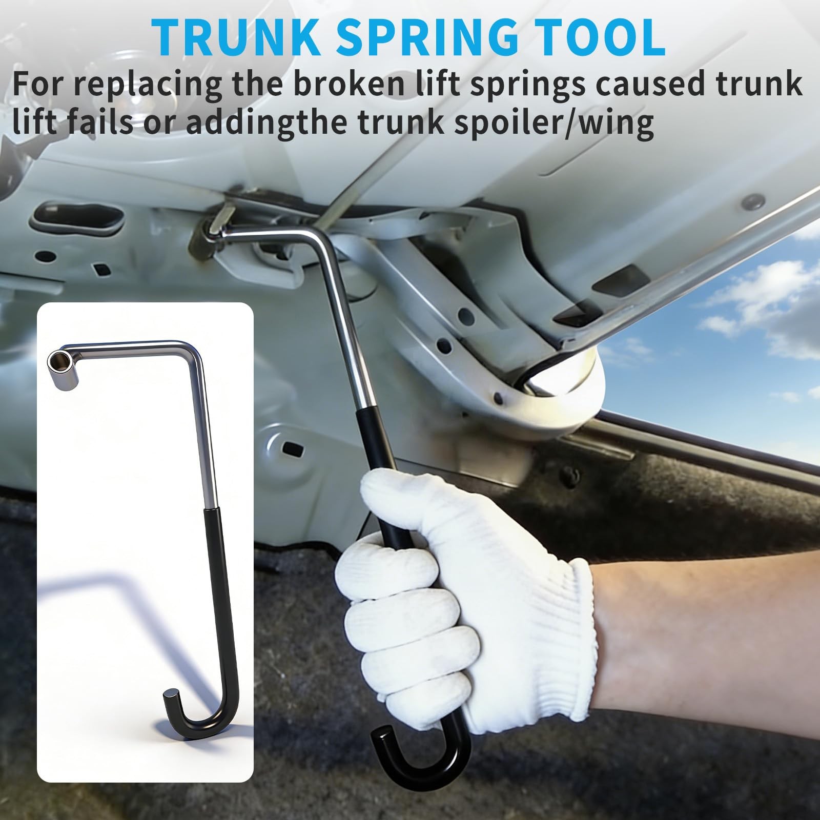 Trunk Lid Opener Torsion Bar Spring Torque Rod Installer Removal Tool 90° for…