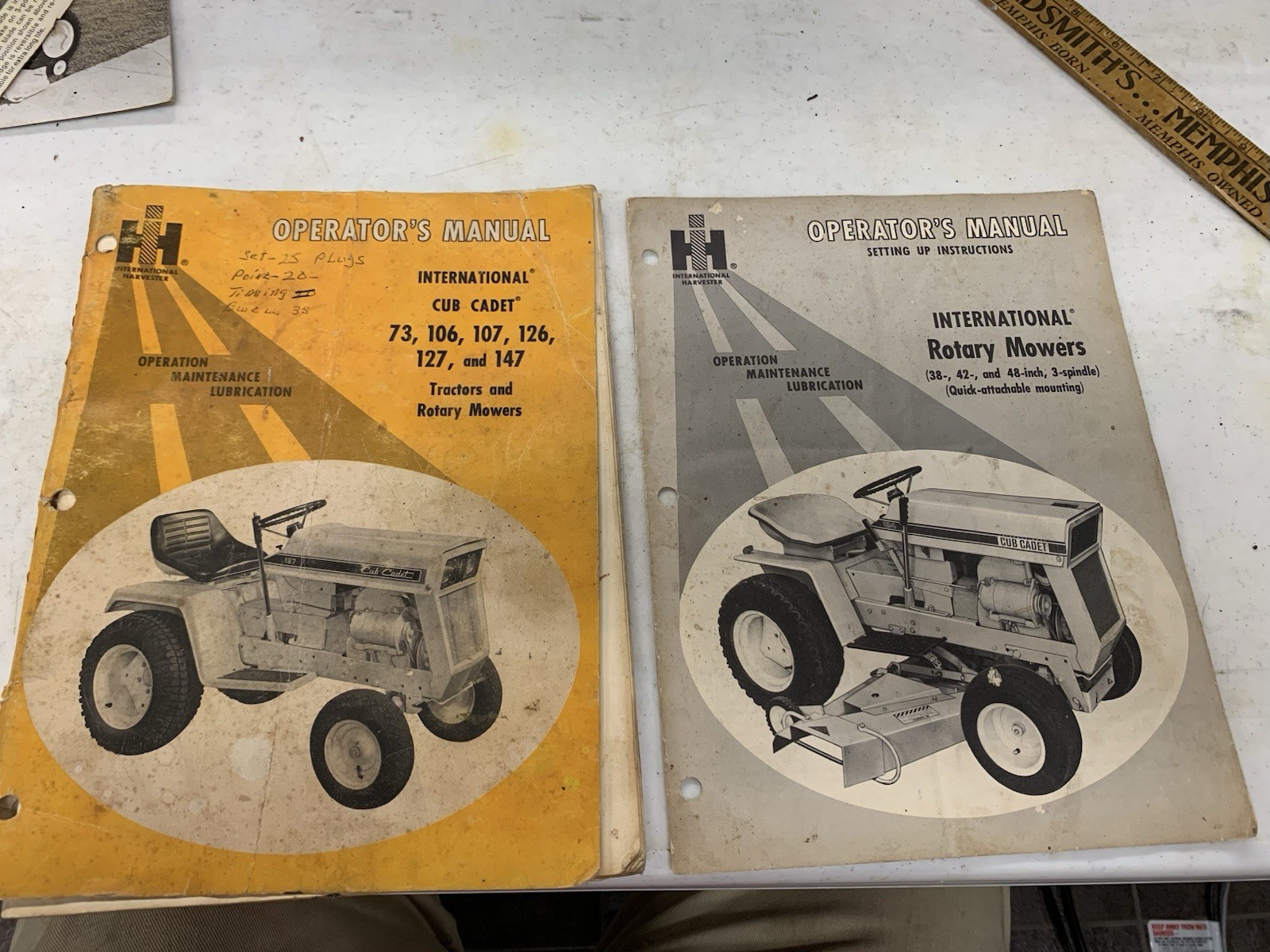 2 Cub Cadet Manuals IH Tractor And Mowing Attachment Used International