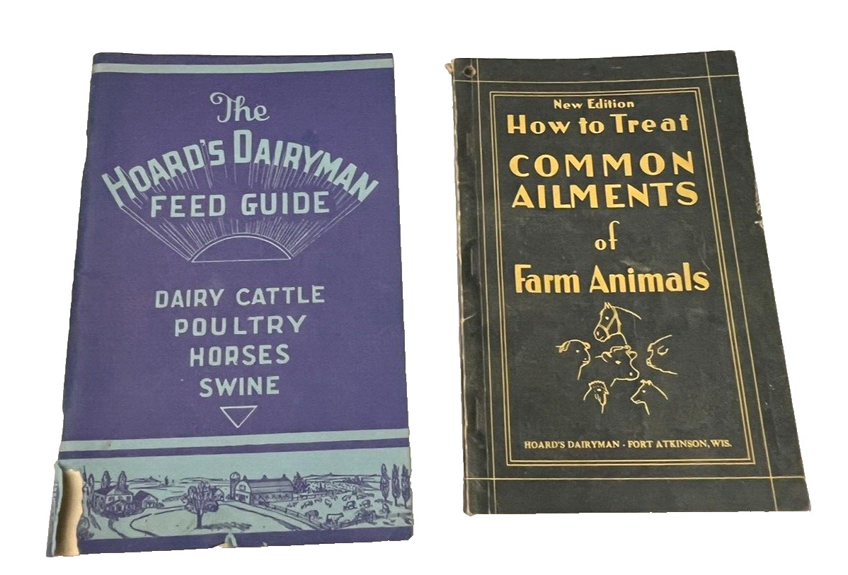 Hoards Booklet LOT Common Ailments Dairyman Feed Guide Farm Animals Cow Pig VTG