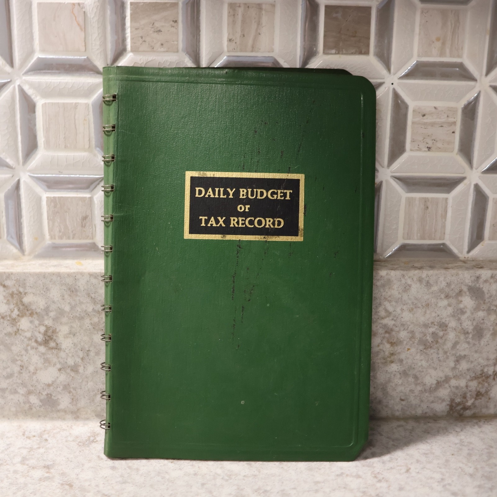 Vintage Bookkeeping And Income Tax Record – DAILY BUDGET or TAX RECORD